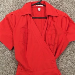 Kenneth Cole Red Wrap Dress