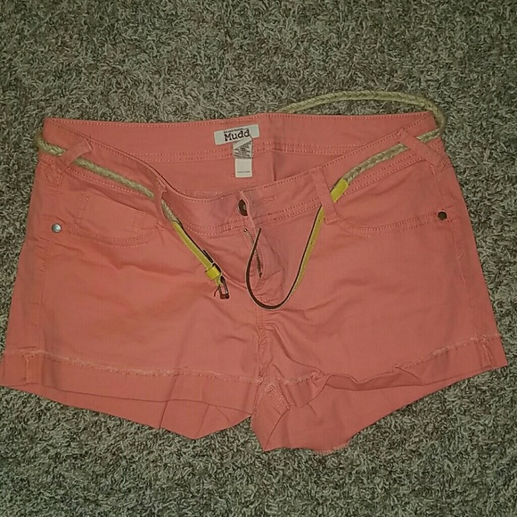 Coral shorts with belt size 11