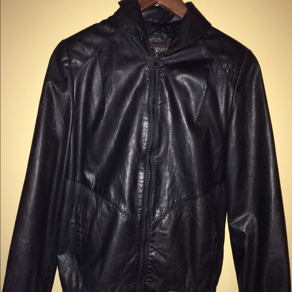EUC Balenciaga Black Leather Jacket Size 8