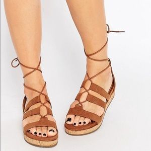 ASOS Call It Spring Fromiri Lace Up Sandals