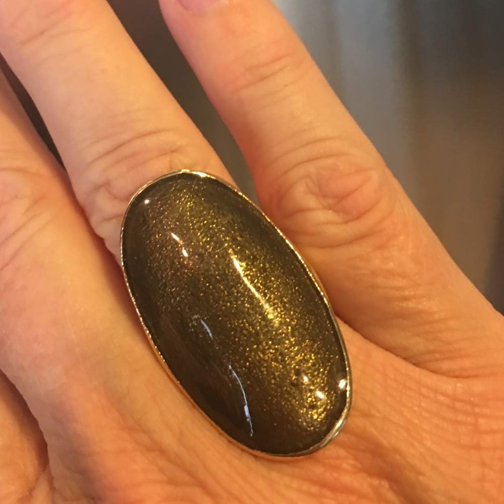 Hand-enameled statement ring - Picture 2 of 4