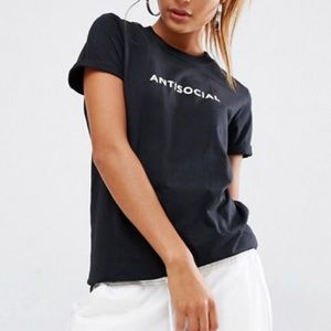Adolescent Clothing T-Shirt With Antisocial Print