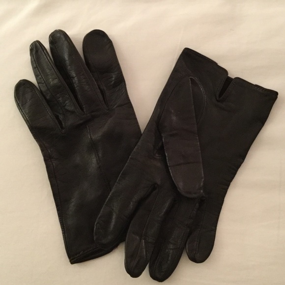 COACH BROWN LEATHER GLOVES - Picture 2 of 9