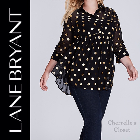 Lane bryant polka dot shirt sales