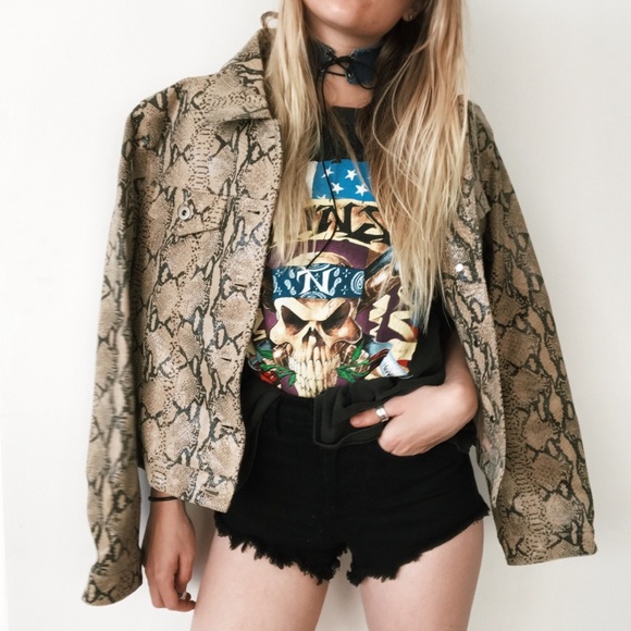 faux snakeskin jacket