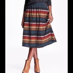 Old Navy striped midi skirt