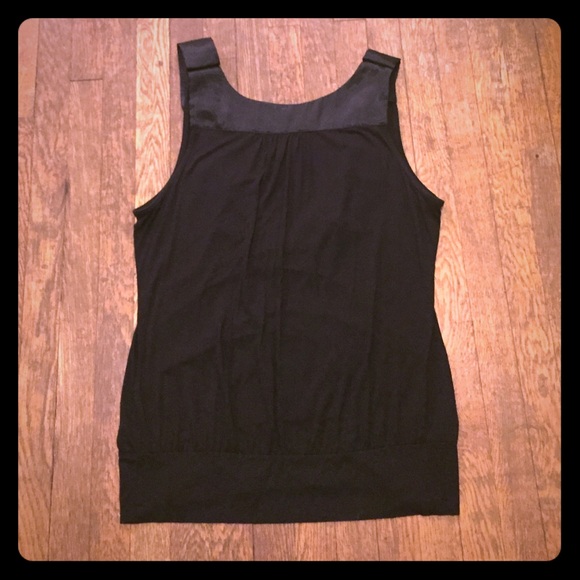Black sleeveless top with low back