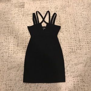 Black, cross in the front dress