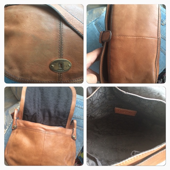SOLD! FOSSIL Vintage Revival Buckle Flap Crossbody - Picture 4 of 6