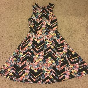Floral print skater dress