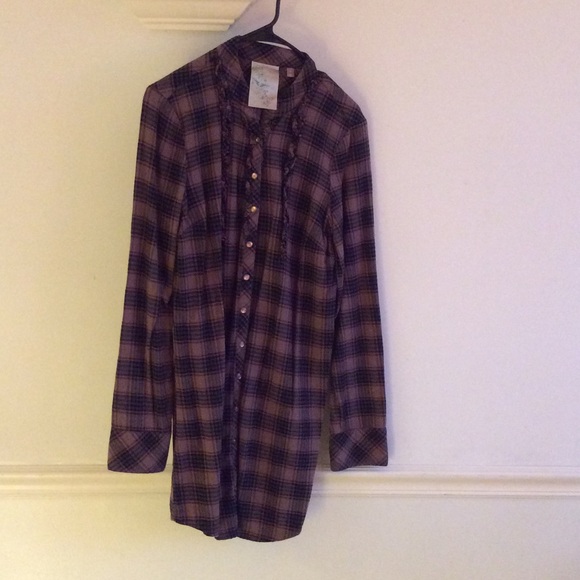 Hinge Dresses & Skirts - Hinge flannel shirt dress