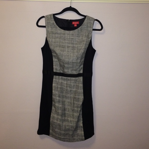 Sleeveless black and silver dress, Elle, size 4