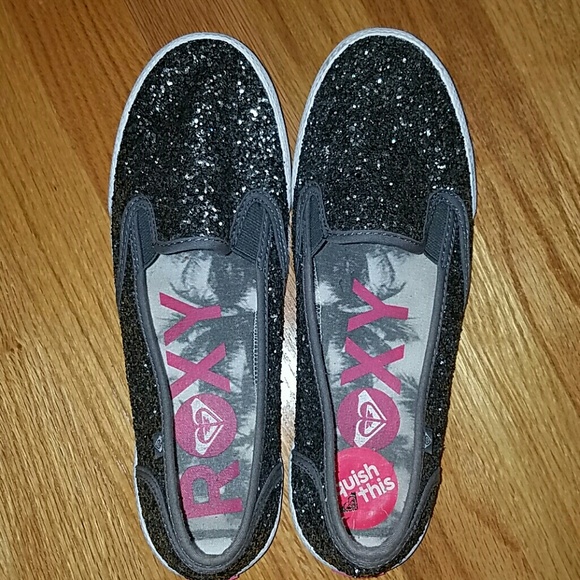 Roxy grey glittery fashion sneakers