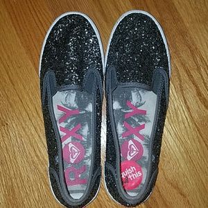 Roxy grey glittery fashion sneakers
