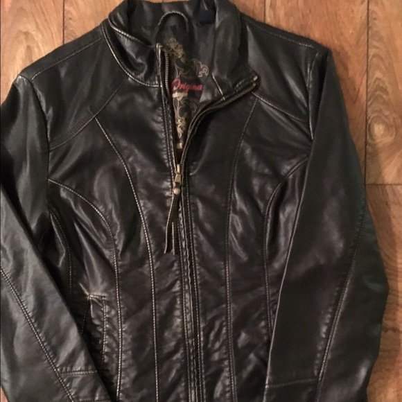 Faux Leather Motorcycle Jacket