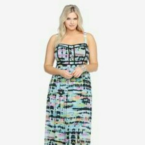 Tie Dye Plus Size Maxi Dress