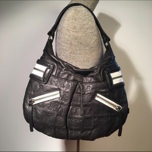 Black Leather L.A.M.B. Shoulder Bag