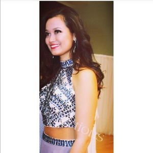 Two piece prom/pageant dress