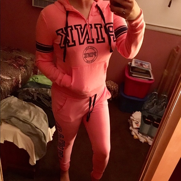 Victorias Secret Pink Hoodie Pant Set