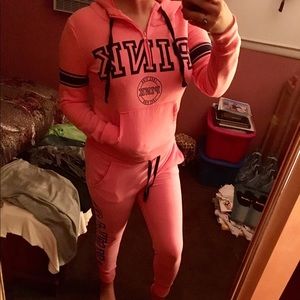 Victorias Secret Pink Hoodie Pant Set