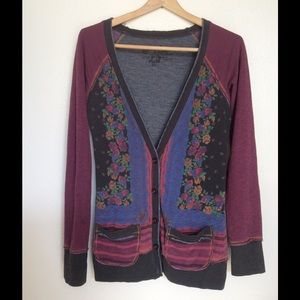 long, printed sweater