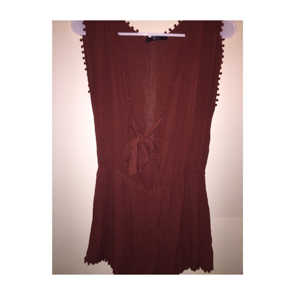 Burnt orange/red Romper!