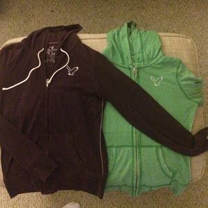 2 American Eagle Zip-up hoodies
