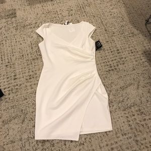 White wrap dress