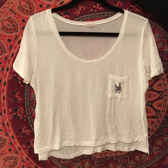 SOLD🔴🔴🔴Brandy Melville/J. Galt "Rock On" Tee