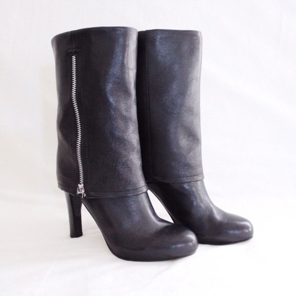 Franco Sarto Leather Foldover Boots