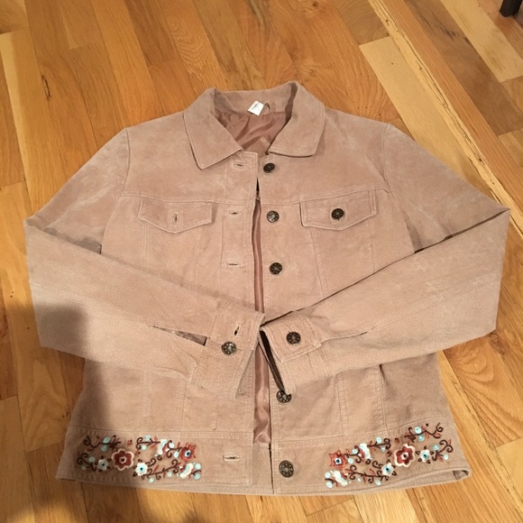 Stunning Leather Jacket with Embroidered Detail