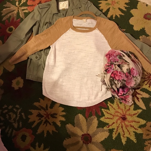 J. Crew 3/4 sleeve light knit sweater