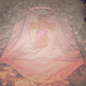 Loose sequin cross tank! Vintage look