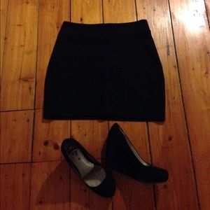 Black mini skirt
