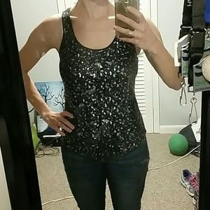 Sequined front tank