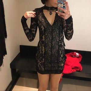 Black lace dress