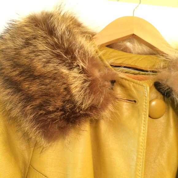 mink fur and caberetta leather coat - Picture 2 of 4