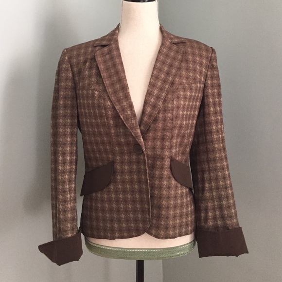 Max Studio Jackets & Blazers - Max Studio Brown Pattern Blazer