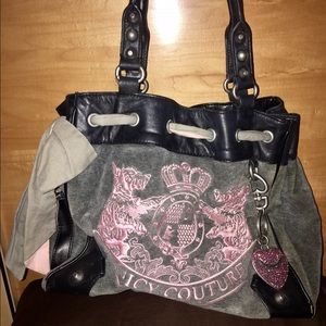 Juicy Couture Gray Velour Purse