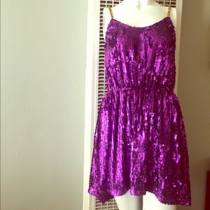 Size Small, purple sequin cocktail party stunner