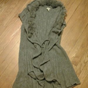 Woman's grey sweater