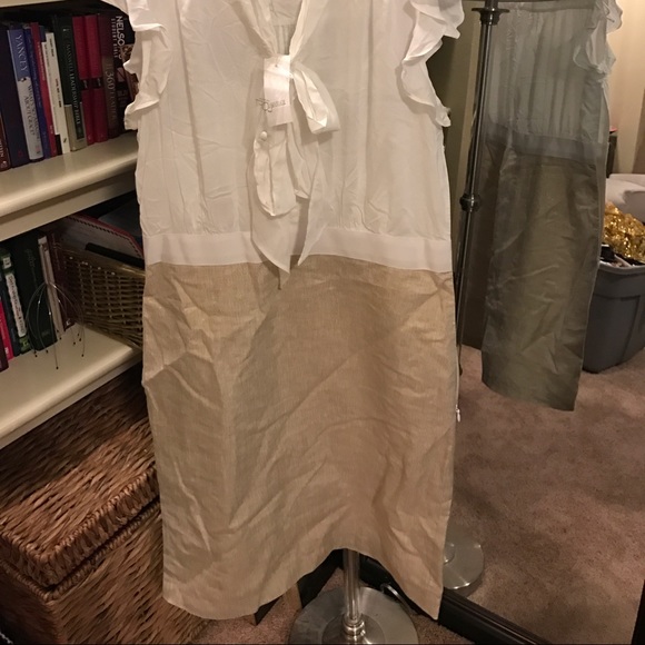 Loft dress cotton linen with gold thread in linen - Picture 3 of 3