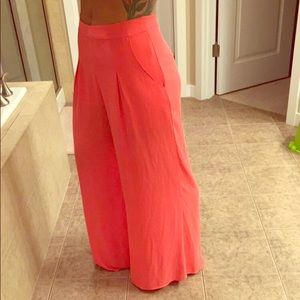 NWT coral wide leg pants