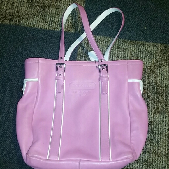 Authentic leather pink Coach purse
