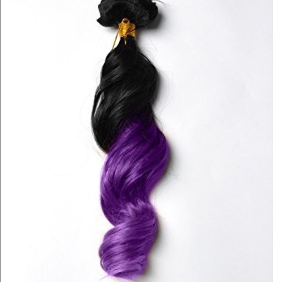 Black to Purple ombré human hair extensions! main image 2