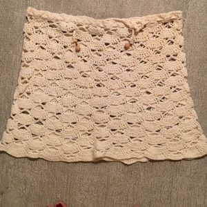 Crocheted beach cover up (skirt)