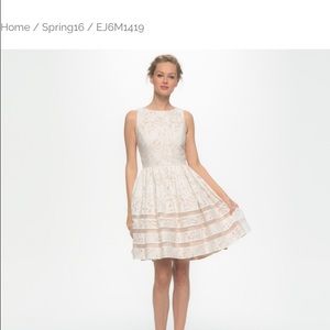 Eliza J white/ taupe dress