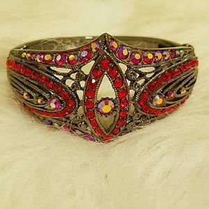 Crystal eye protection bracelet cuff evil eye