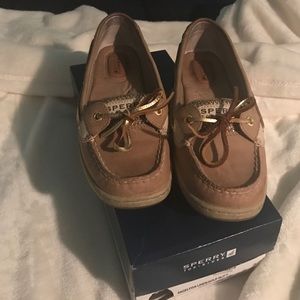 Gold glitter Sperry Top Siders