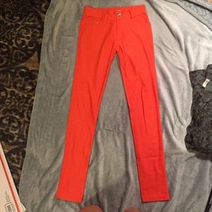 Orange jeggings